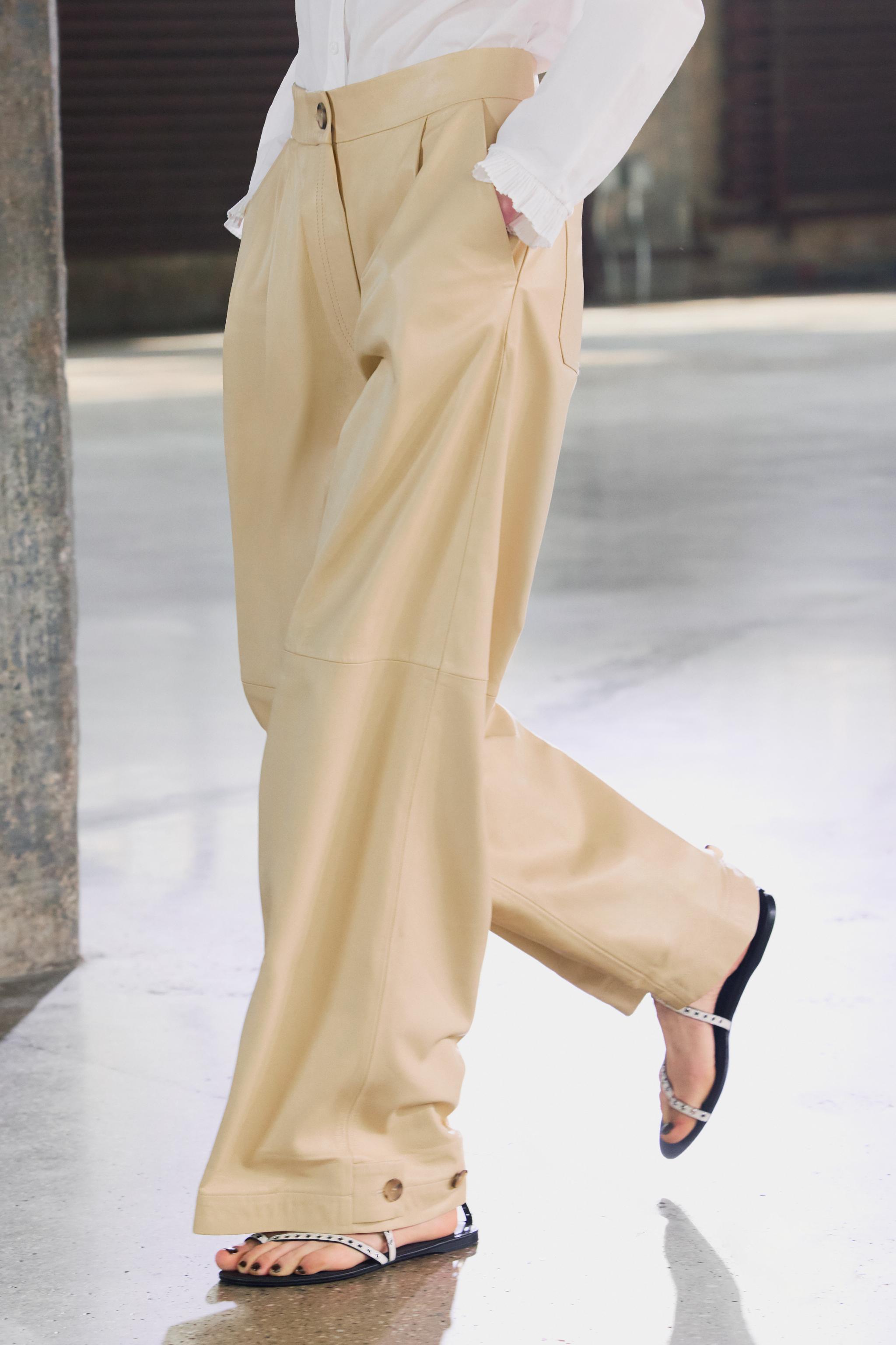 100% LEATHER BALLOON PANTS ZW COLLECTION